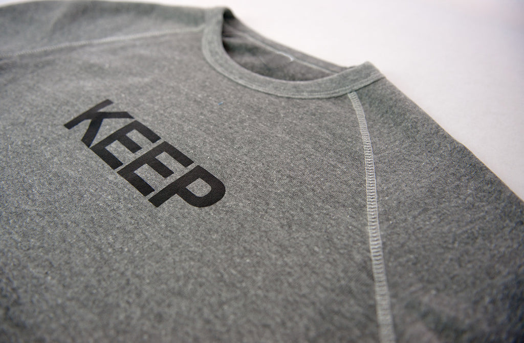 KEEP SWEATSHIRT Grey Raglan Block Logo - Keep Company
 - 2