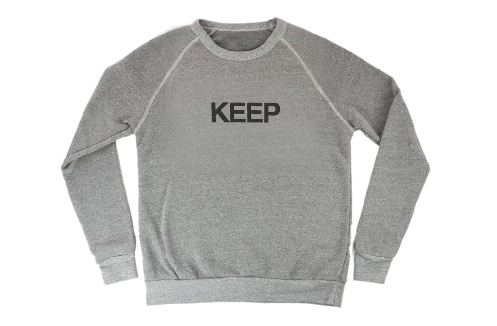 KEEP SWEATSHIRT Grey Raglan Block Logo - Keep Company
 - 1